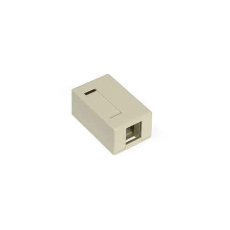Leviton 1-Port Surface Mount Unloaded, Quickport, Ivory 41089-1IP
